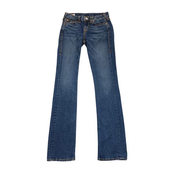 True Religion Billie Mid Rise Streight Let Jeans Size Women's 27 - Picture 1 of 3